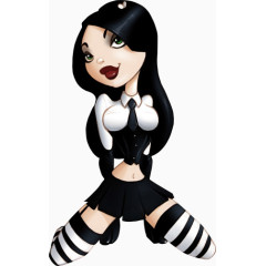 卡通女孩素材美女图标