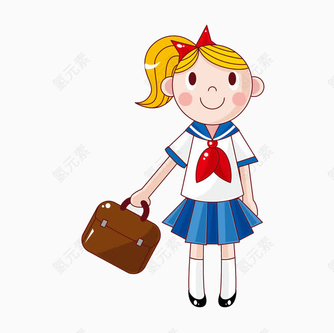 卡通手绘可爱小女孩