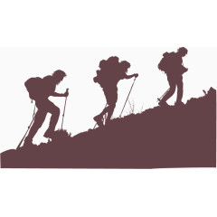 攀登的人物剪影