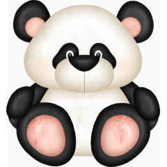 卡通绘画熊猫免抠素材