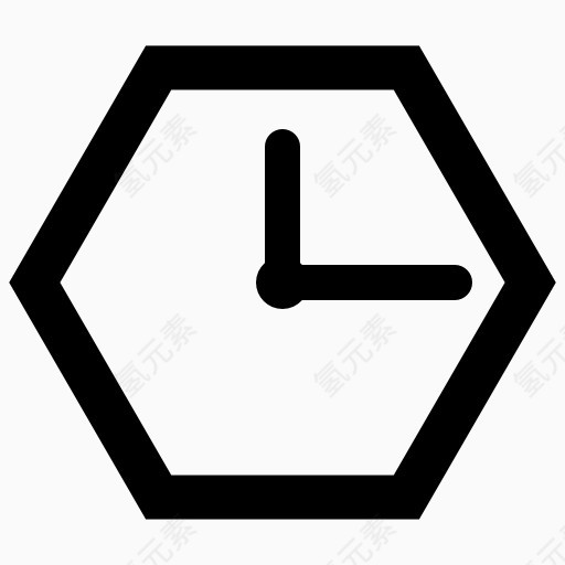 六角形钟表图标