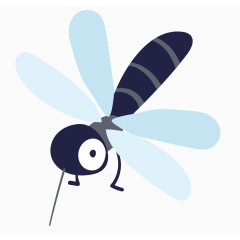 卡通手绘蚊子 