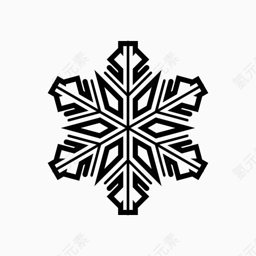 六角雪花符号图标