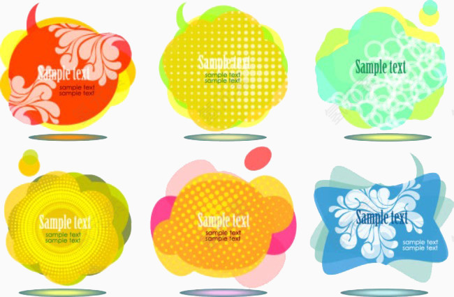 PPT背景彩色图标元素