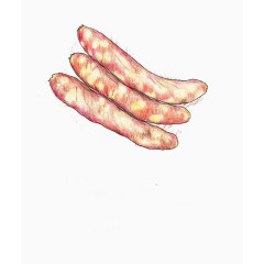 手绘腊肠图片素材