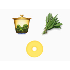 美食类厨具盘子青菜装饰素材