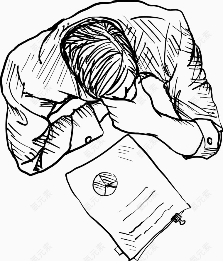 商务团队俯视图矢量素材