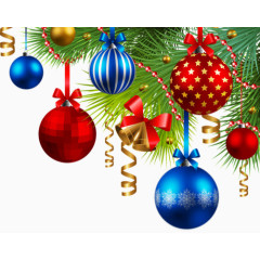 圣诞节松叶彩球