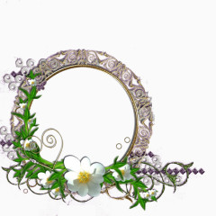 金属粉色植物花朵框架