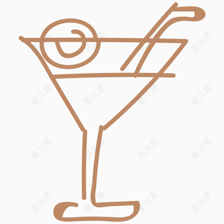 卡通手绘素描冷饮