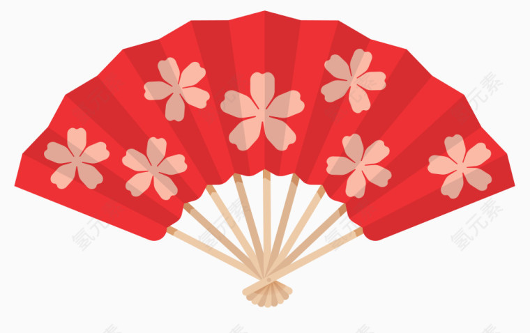 日本风情印花折扇