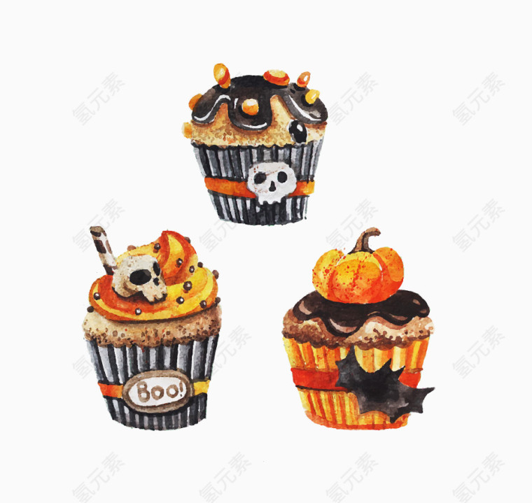 万圣节纸杯蛋糕烘培食品