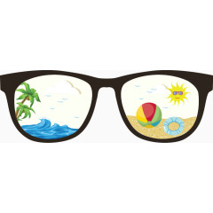 夏天假日海边元素