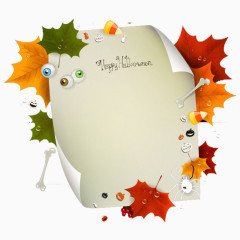 万圣节木纹展板