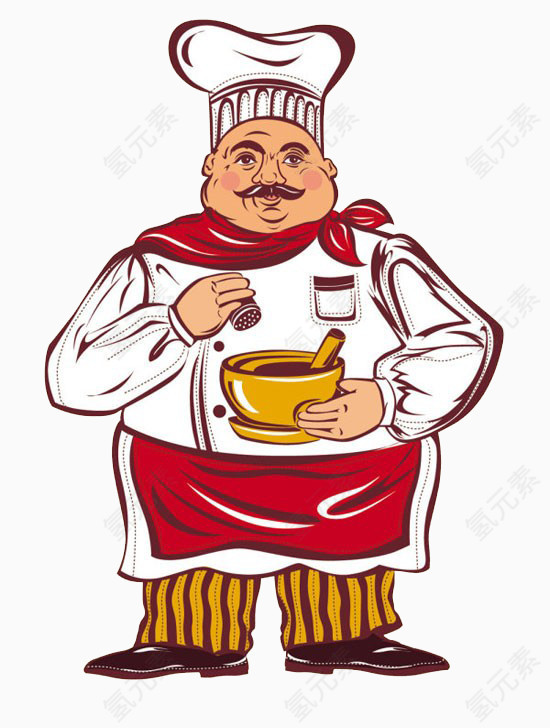 卡通人物形象厨师素材