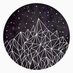 星空圆形标志