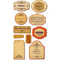 怀旧复古风格标签