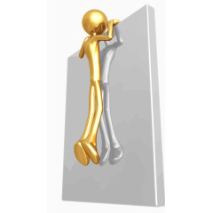 趴在板上的小金人