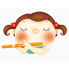 吹笛子的女孩