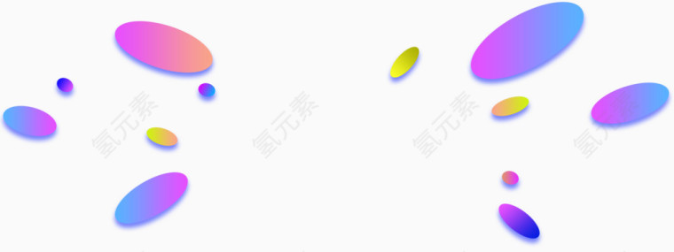 紫色清新颜料圆圈漂浮素材