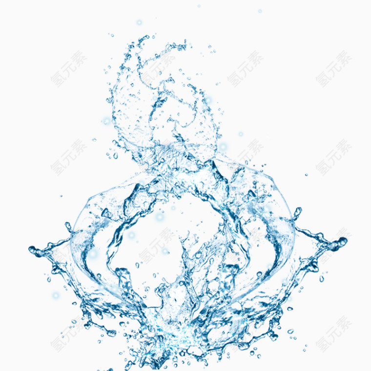 蓝色水纹水波