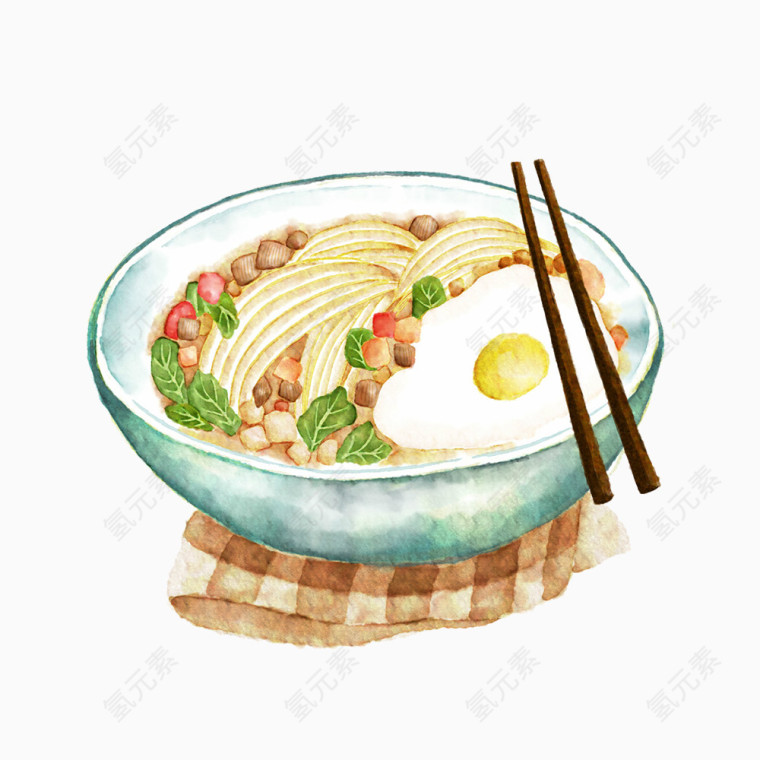 卡通手绘食物