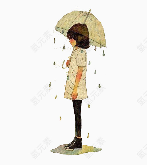 雨中女孩