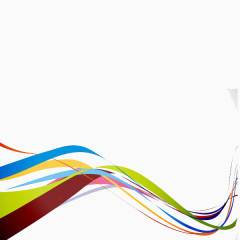 彩色线条漂浮元素