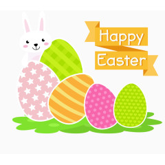 创意彩蛋和白兔矢量元素