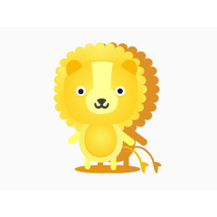 可爱狮子卡通矢量素材