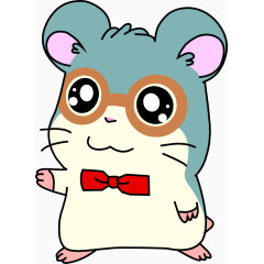 小老鼠 戴眼镜的老鼠 可爱 蝴蝶结