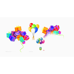 礼盒气球免抠素材