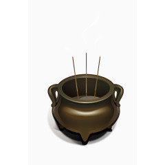 插了三炷香的香炉