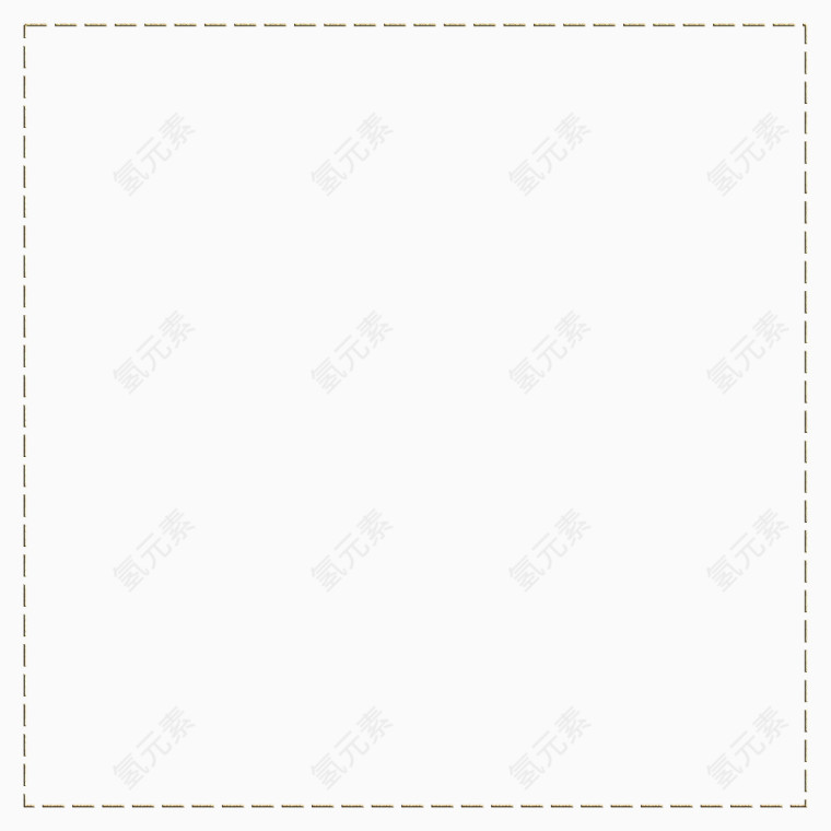 手绘相框边框图标  虚线方形边框