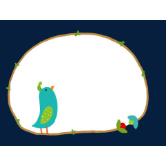 卡通动物泡泡对话框