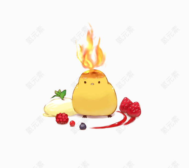 鲜奶草莓塔小鸡