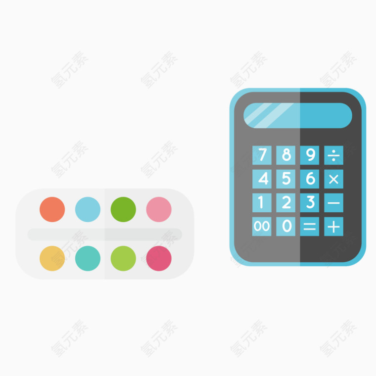 矢量手绘文具