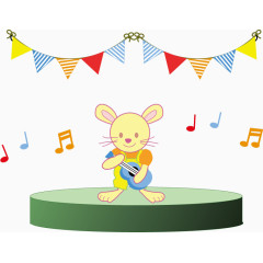 矢量兔子演奏庆祝活动