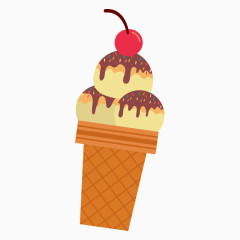 卡通冰激凌水果