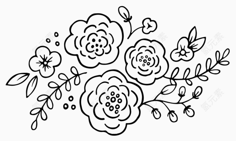 漂亮的卡通花儿png图片素材