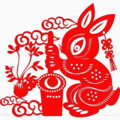 玉兔剪纸