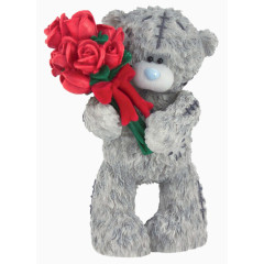 灰色毛绒玩具小熊