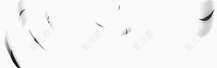 黑色羽毛漂浮素材