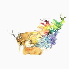 小鹿主题美轮美奂素材图片