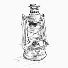 素描煤油灯
