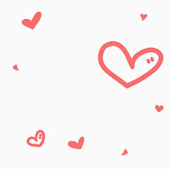 卡通小爱心漂浮