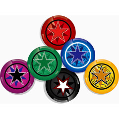 矢量图几个小圆盘