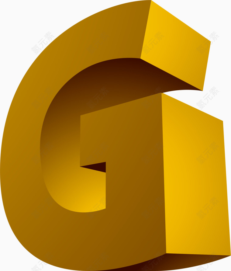 3D立体字母G