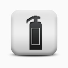 磨砂白广场图标标志火灭火器符号图标