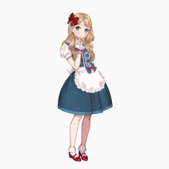 卡通手绘女孩女仆